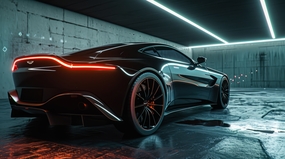 黑色现代豪华跑车摄影图片